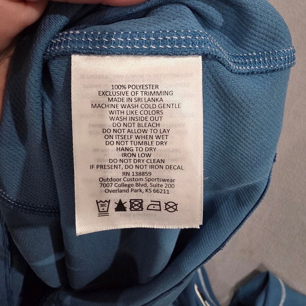 Columbia Golf Mens XL Blue Quarter Zip Pullover Activewear Hiking Shirt Sporty - Picture 5 of 5